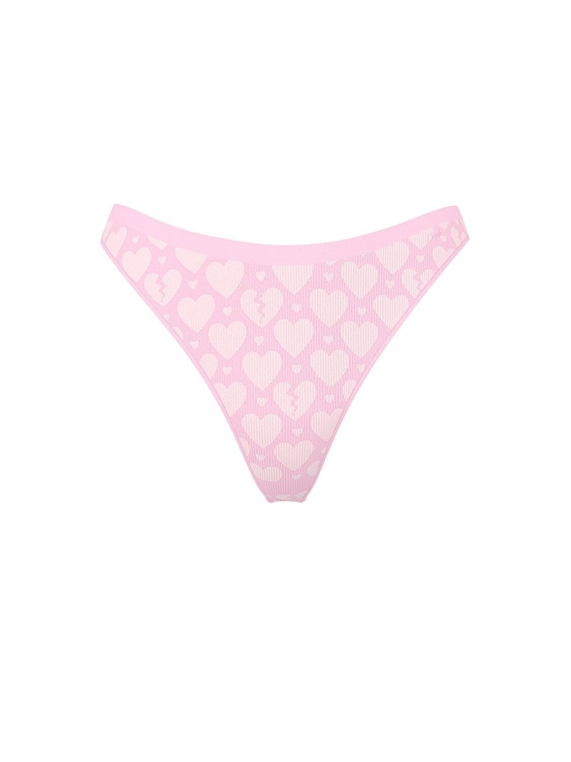 pink Pink Seamless High-Leg Thong Panty Pink Lollipop Broken Heart 3 of 3 