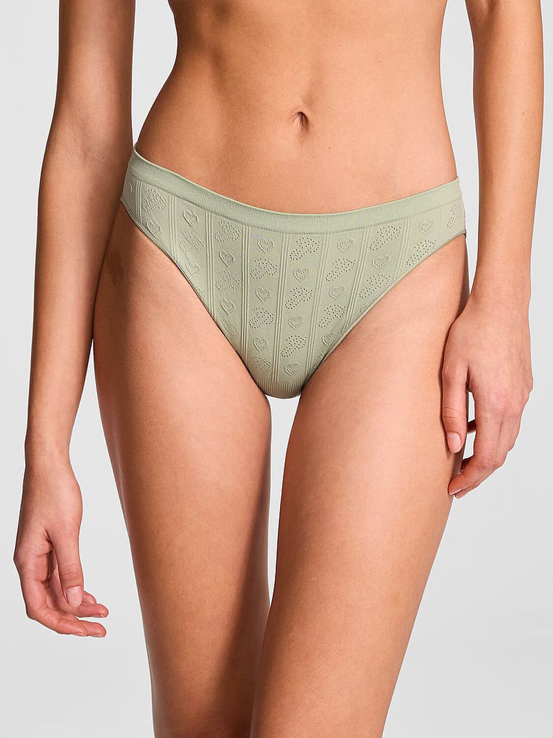 vs Pink Seamless Bikini Panty Green Garden 1 of 3 