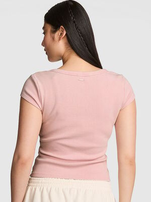 Vintage Ribbed Scoop Tee