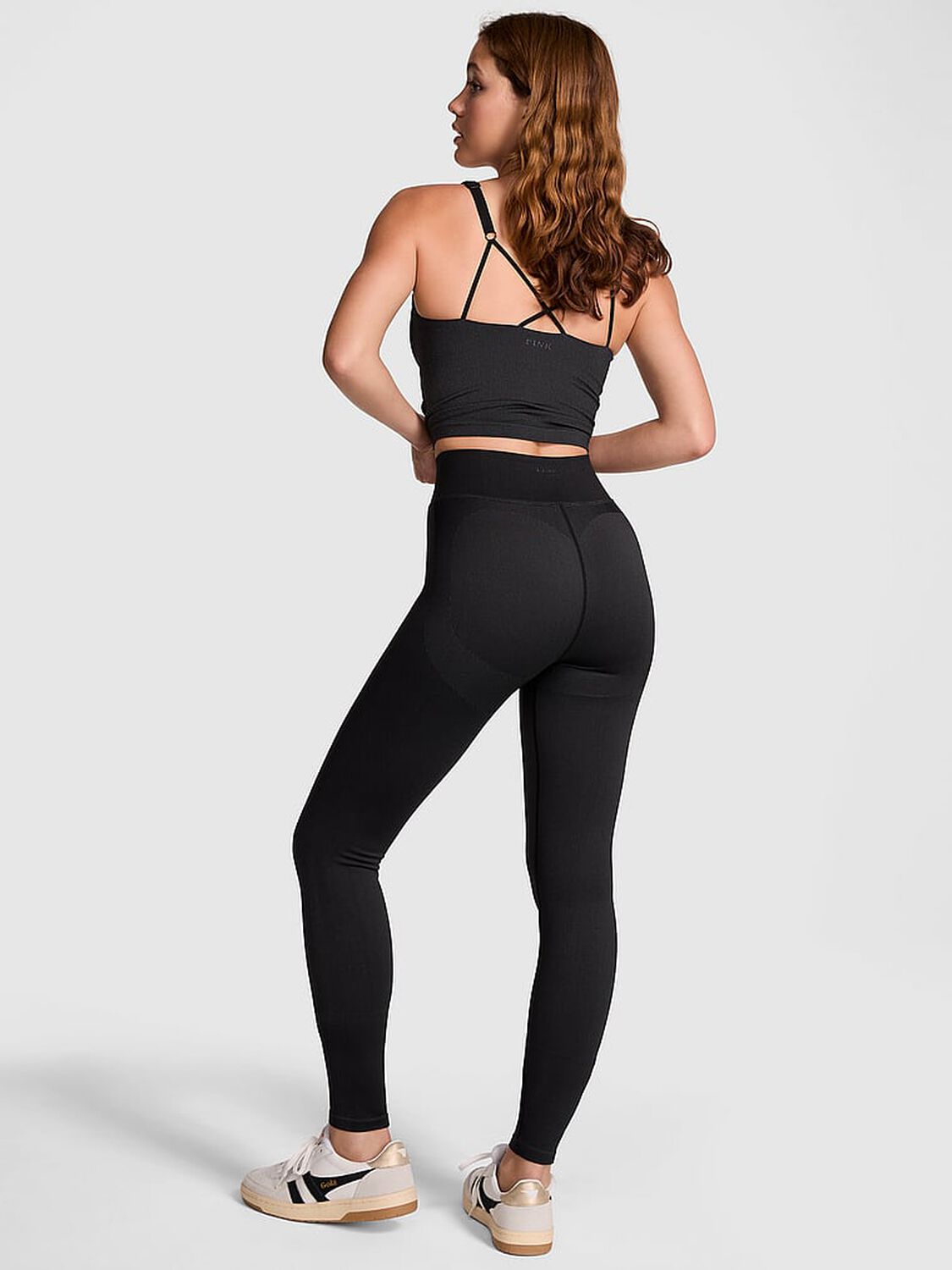 vs Pink Seamless Classic Leggings Pure Black Acid Wash 2 of 2 