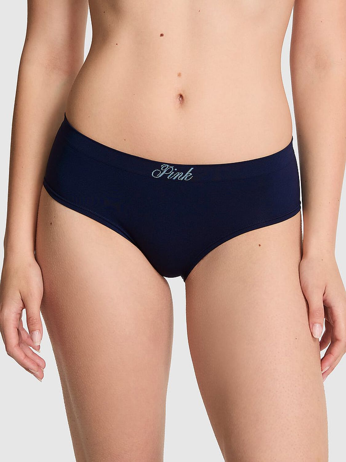 vs Pink Seamless Hiphugger Panty Noir Navy 1 of 3 