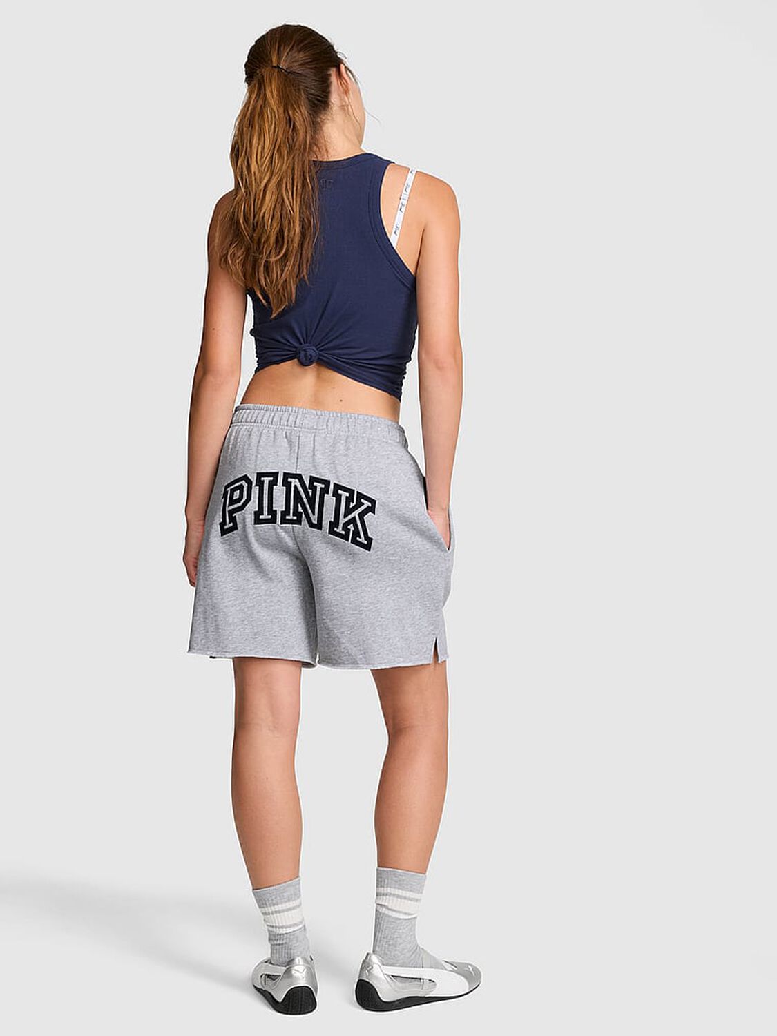 vs Pink Campus Fleece&trade; Shorts Heather Grey 2 of 3 