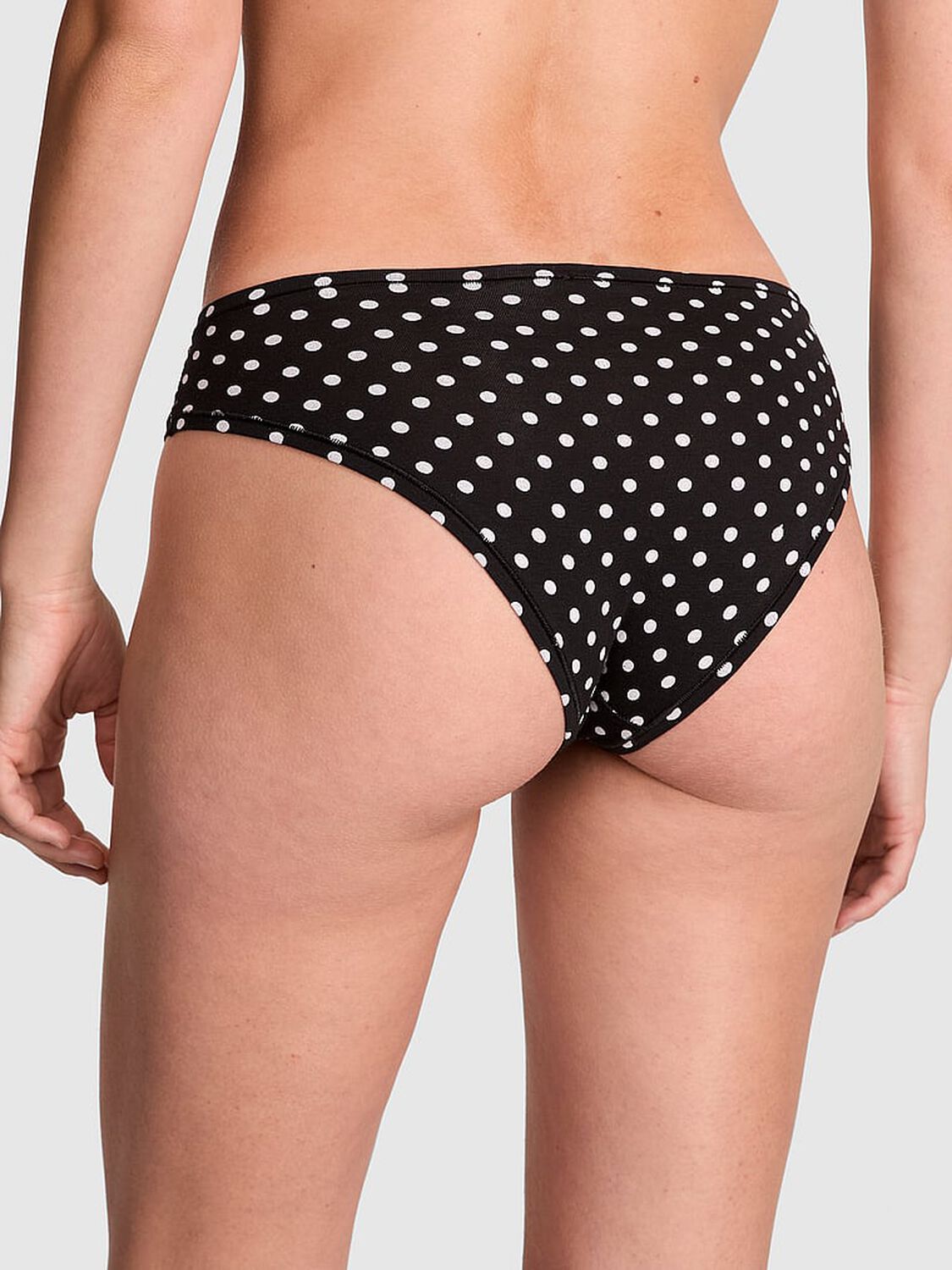 vs Pink Cotton Cheeky Panty Black White Dot Print 2 of 3 