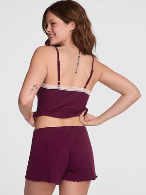 Drop Needle Pointelle Shorts