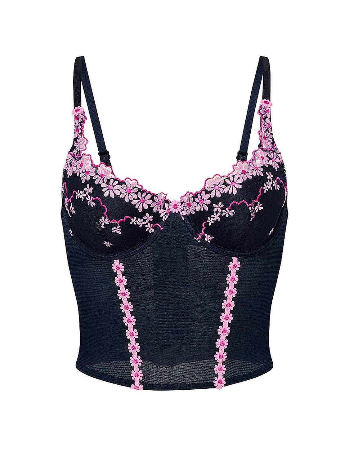 vs Pink Wink PINK Wink&trade; Lightly Lined Scoop Corset Top Noir Navy 3 of 3 