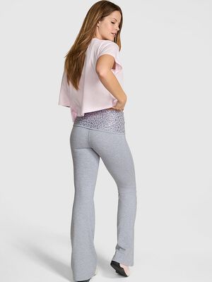 All-Day Cotton Foldover Flare Leggings