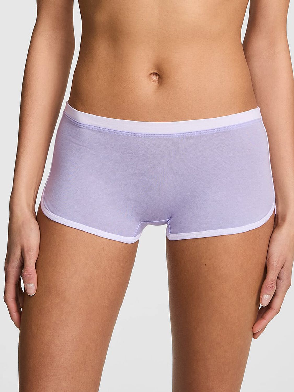 vs Pink Cotton Dorm Boyshort Panty Sweet Lavender 1 of 3 