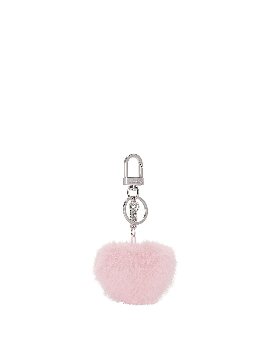 vs Pink Faux-Fur Heart Keychain Charm Dollhouse Faux Fur 1 of 2 
