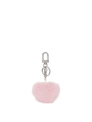 Faux-Fur Heart Keychain Charm