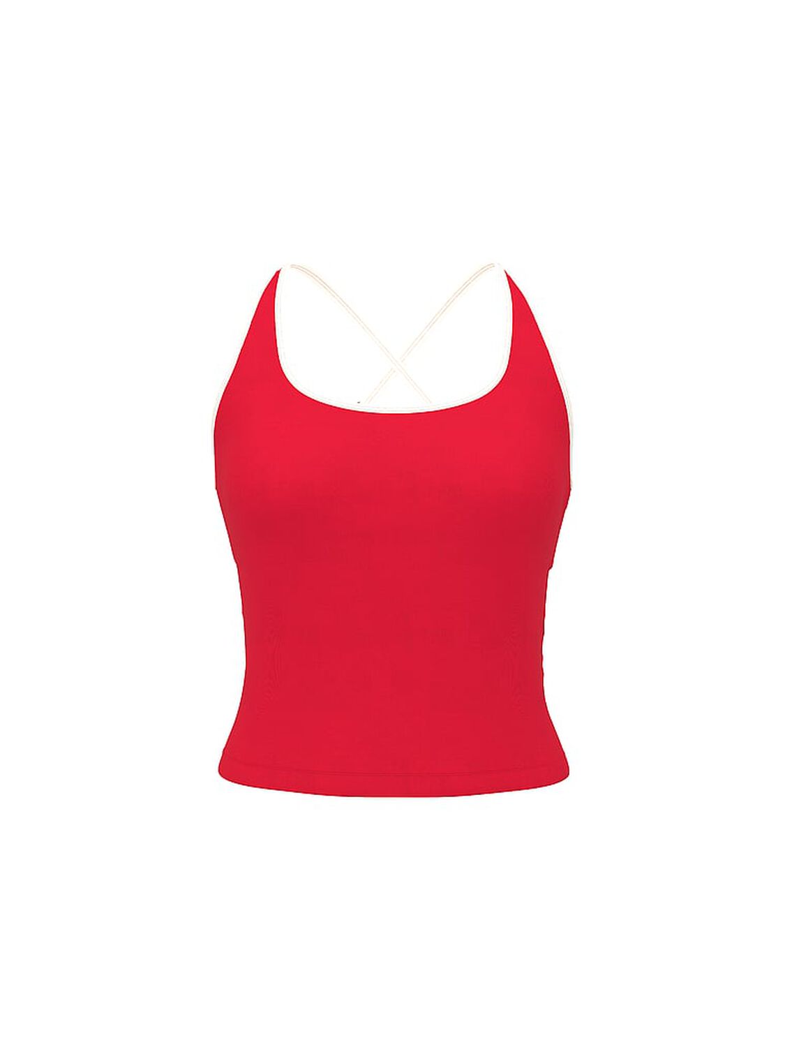 vs Pink All-Day Cotton Square-Neck Tank Top Red Pepper 3 of 3 