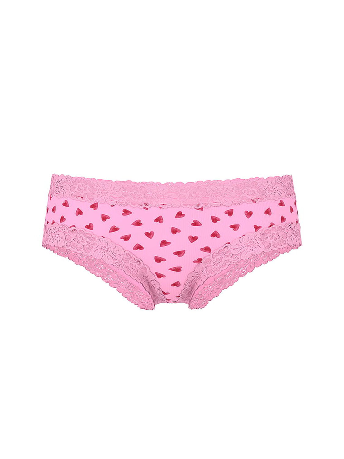 vs Pink Wink Lace-Trim Cheeky Panty Pink Hearts 3 of 4 