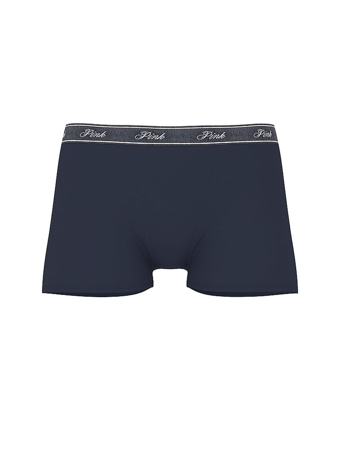 pink Pink Logo Cotton High-Waist Boyshort Panty Noir Navy 3 of 3 
