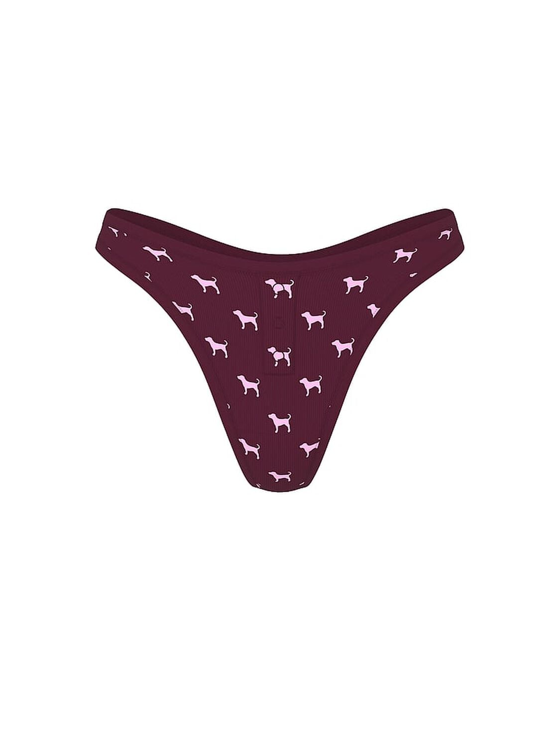 pink Pink Cotton High-Leg Thong Panty Wild Rose Dog Print 3 of 3 