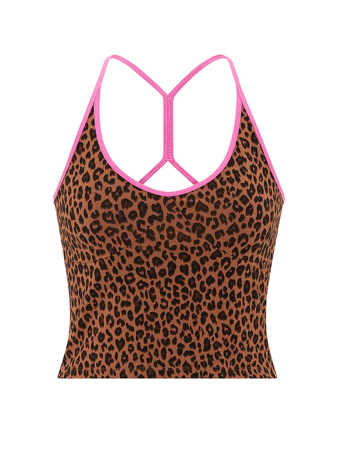 vs Pink All-Day Cotton&trade; Racerback Bra Tank Leopard 3 of 3 