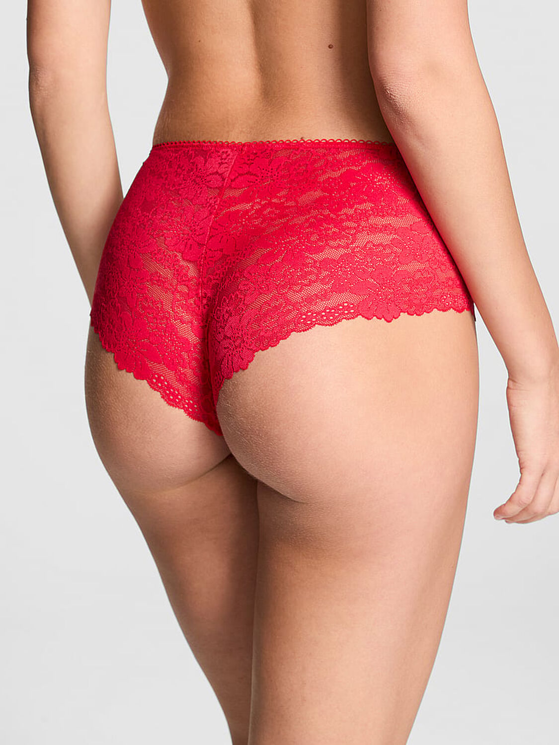 vs Pink No-Show Cheeky Panty Red Pepper 2 of 3 