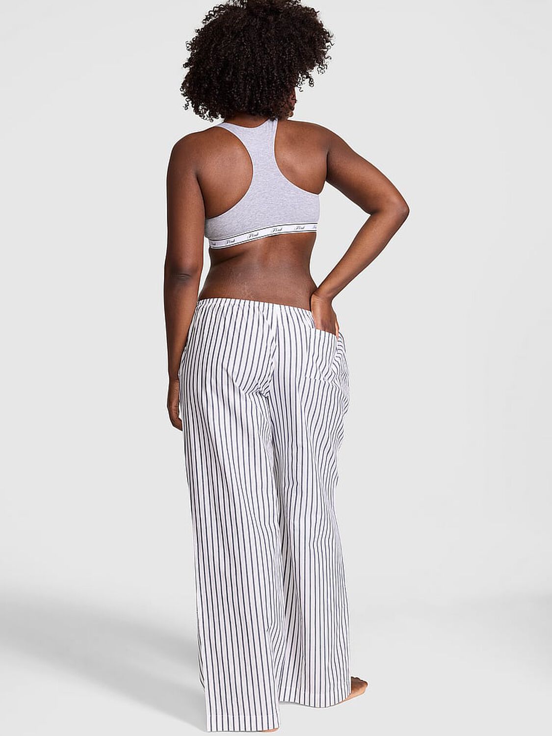 vs Pink Sweet Dreams Pajama Pants White & Navy Stripes 2 of 3 