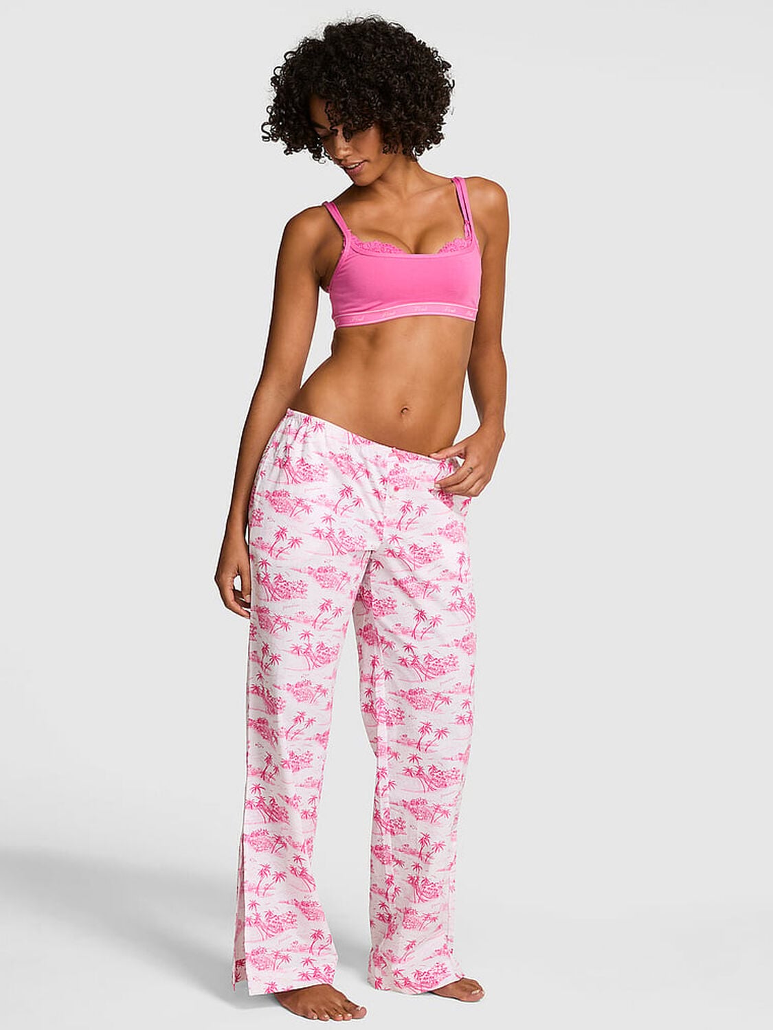 vs Pink Sweet Dreams Pajama Pants Love Me Pink Toile 1 of 3 