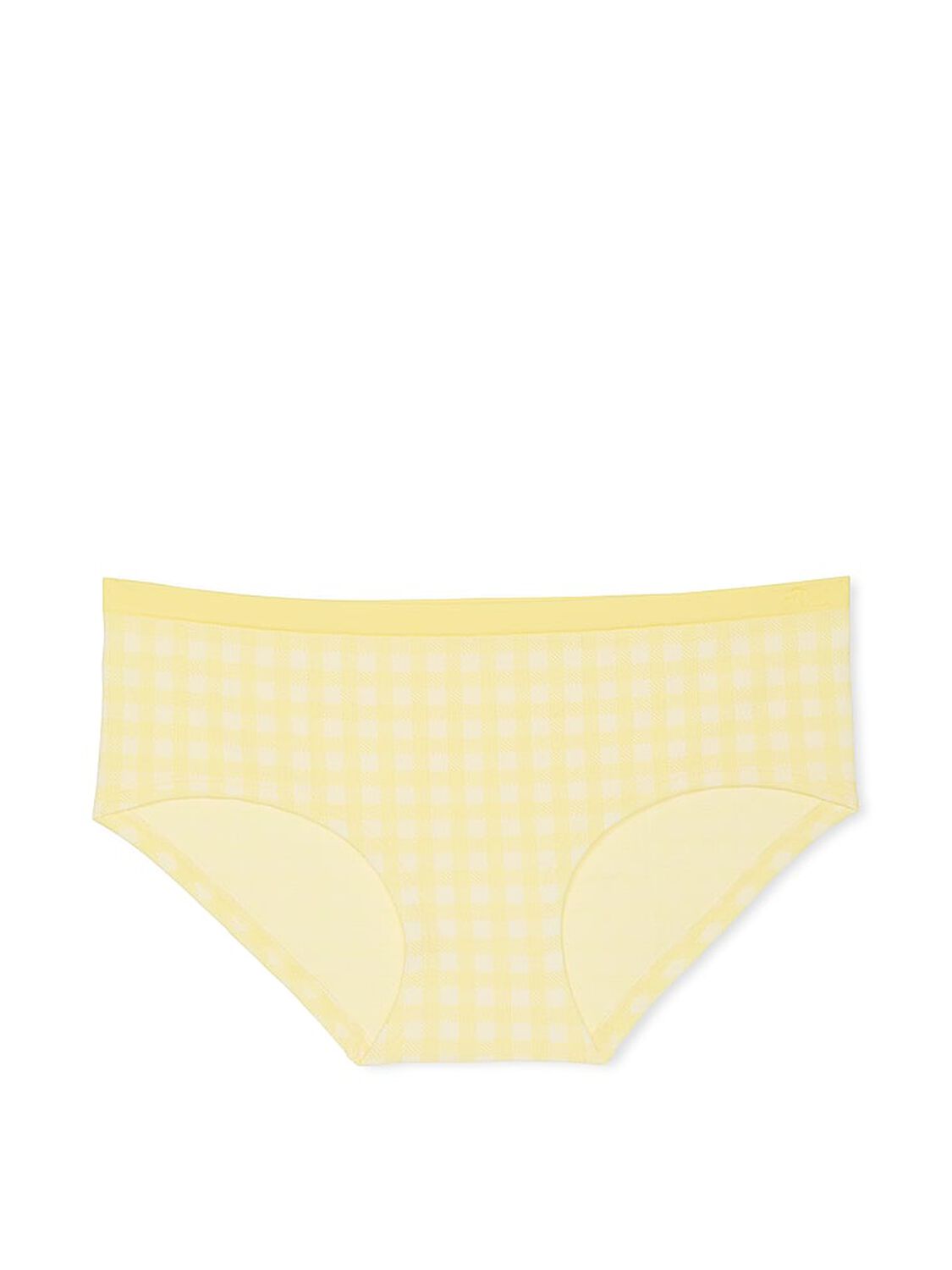 vs Pink No-Show Hiphugger Panty Mellow Yellow Gingham Print 3 of 3 