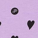 Cotton Boyshort Panty, Purple Petal Heart Dot Print, swatch