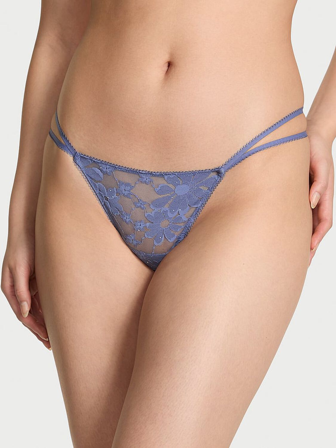 vs Pink Wink V-String Panty Dusty Iris 1 of 2 