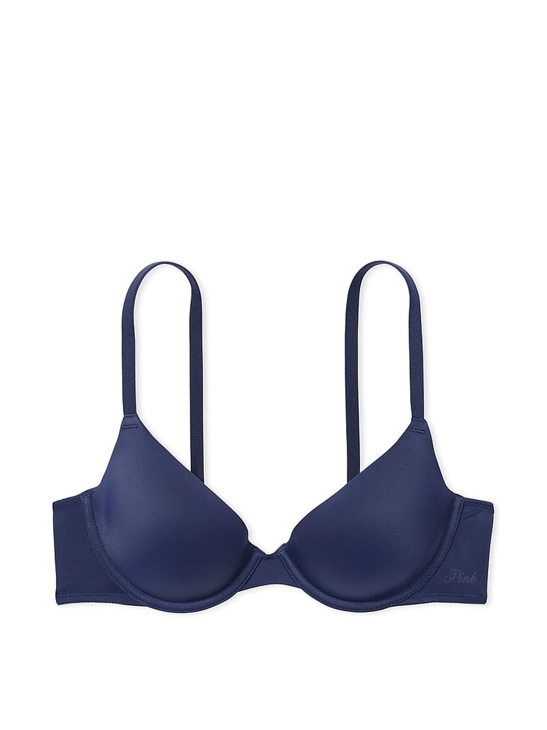 vs Pink Wear Everywhere Wear Everywhere Lightly Lined T-Shirt Bra Midnight Navy 3 of 3 