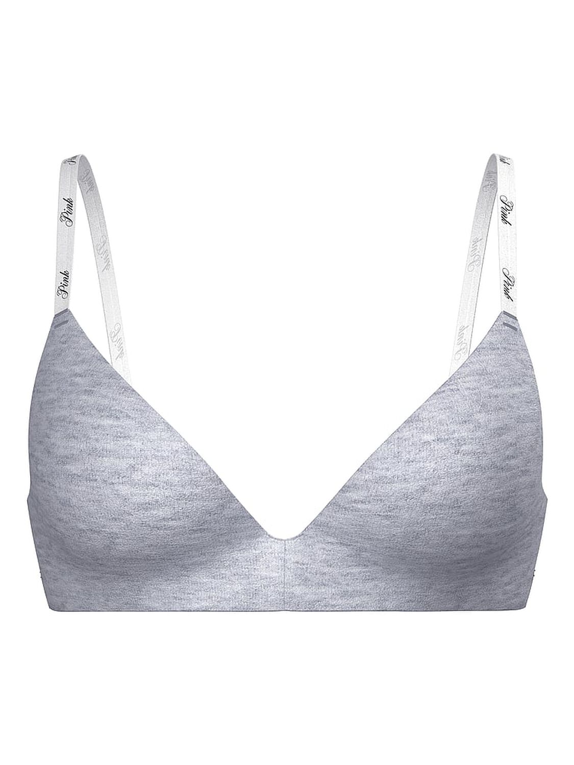 vs Pink Wear Everywhere Wear Everywhere Push-Up Wireless Bra Medium Heather Grey 3 of 3 