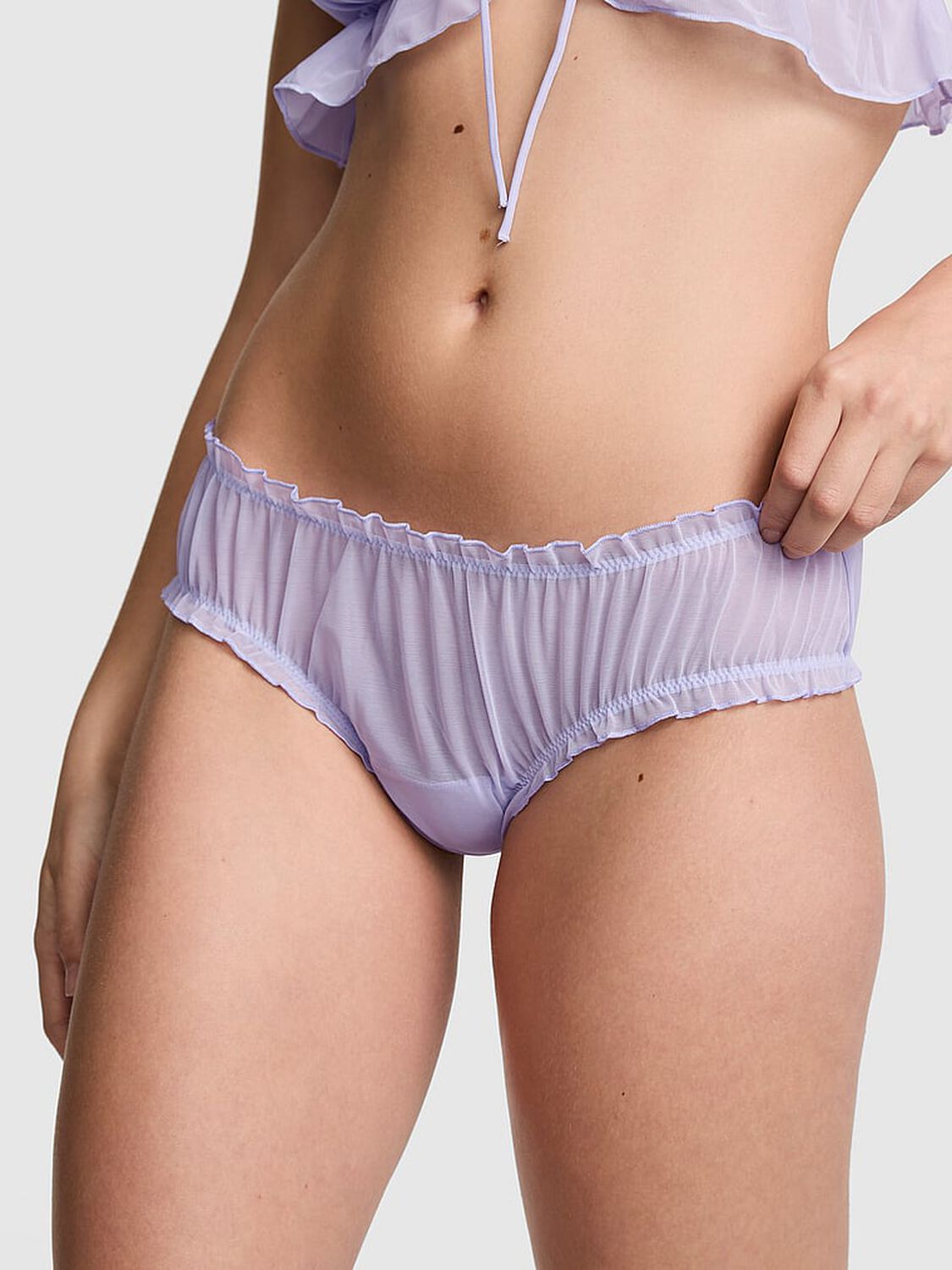vs Pink PINK Wink&trade; Ruﬄe Cheeky Panty Sweet Lavender 1 of 2 