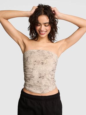 All-Day Cotton&trade; Side-Ruched Tube Top