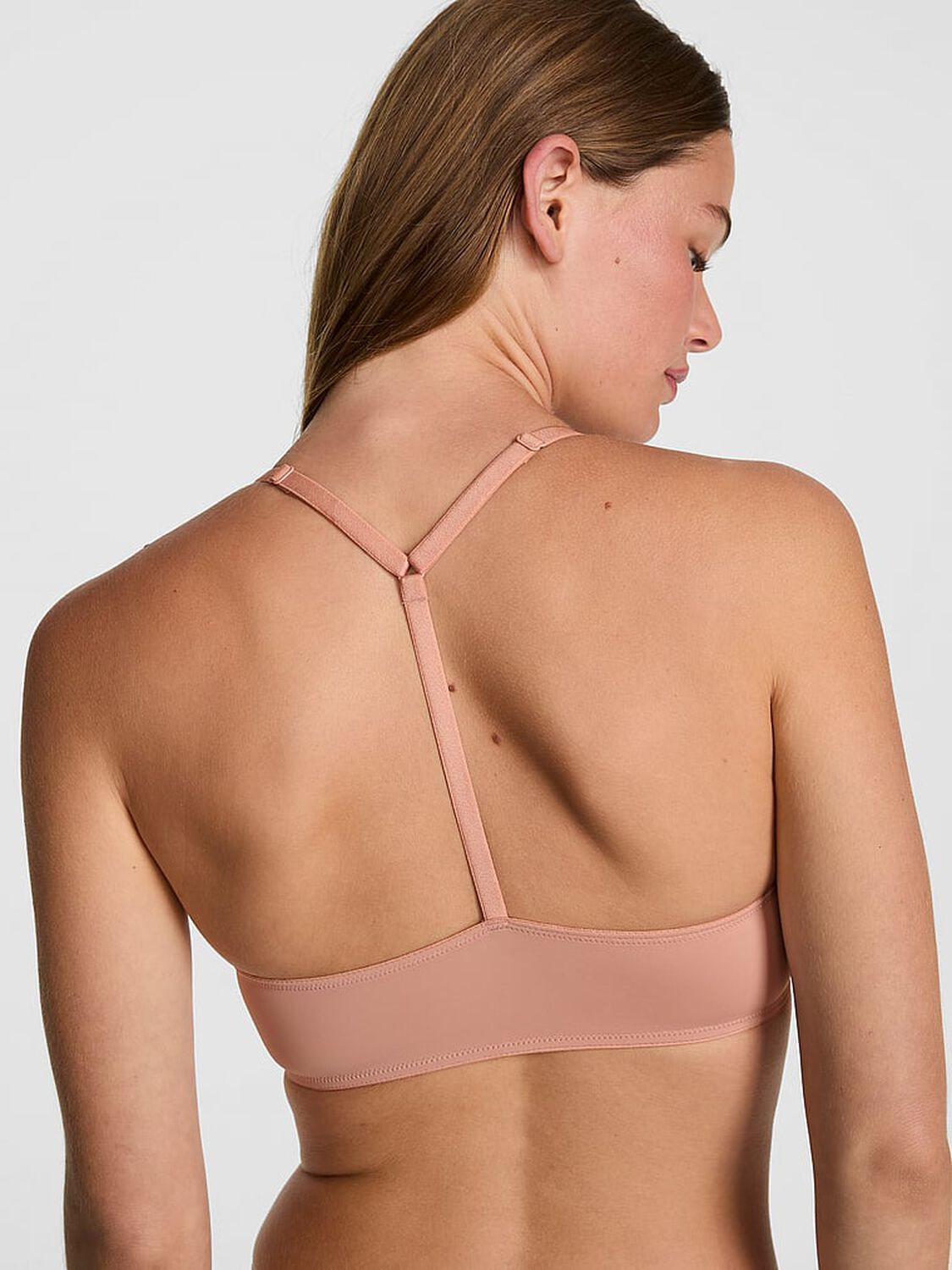 vs Pink Wear Everywhere Wear Everywhere&trade; Front-Close Lightly Lined Full Coverage T-Shirt Bra Macaron 2 of 2 