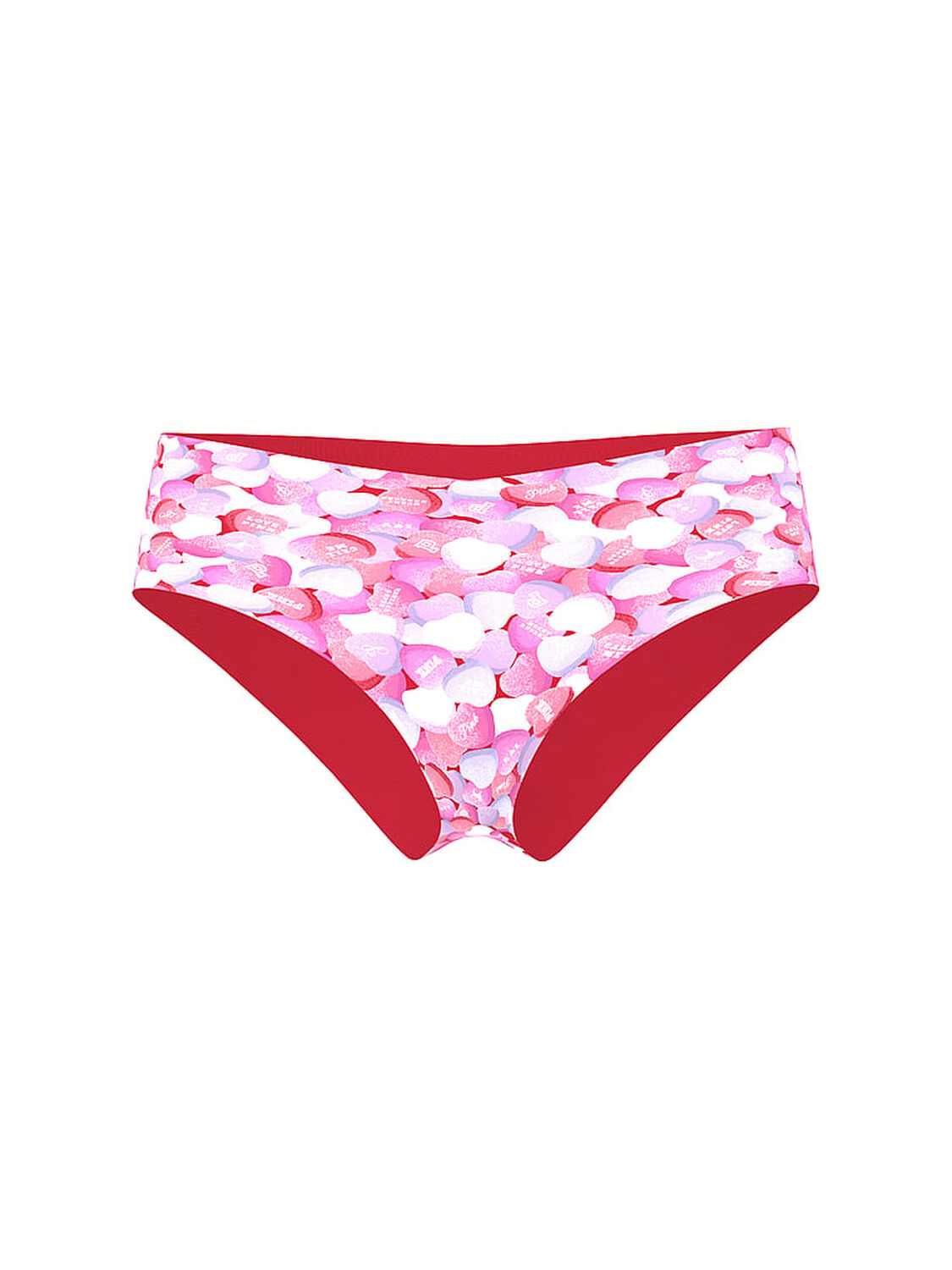 vs Pink No-Show Cheeky Panty Pink Photo Real Candy Heart 3 of 3 