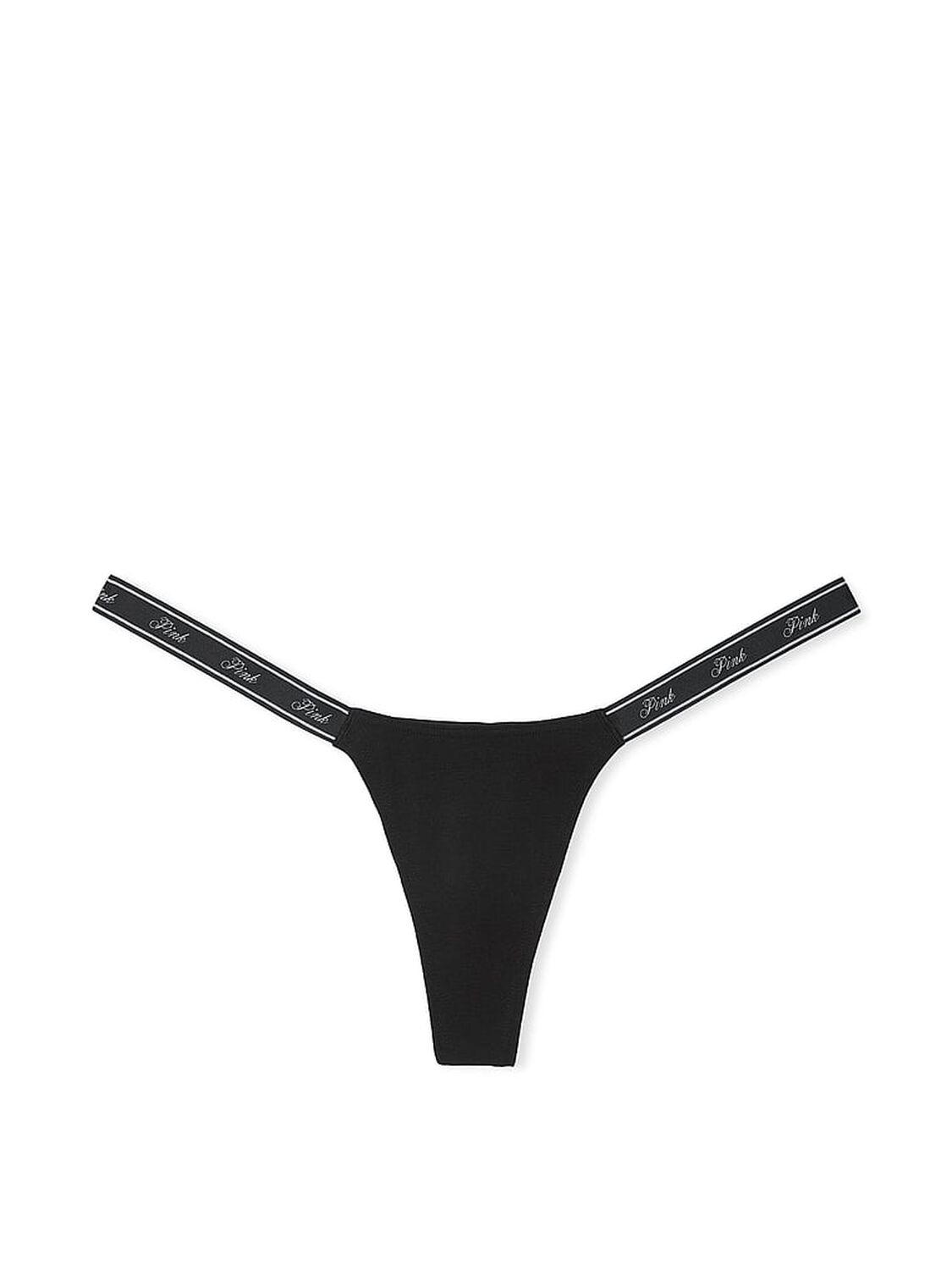 vs Pink Logo Cotton High-Leg Micro Thong Panty 3 of 3 