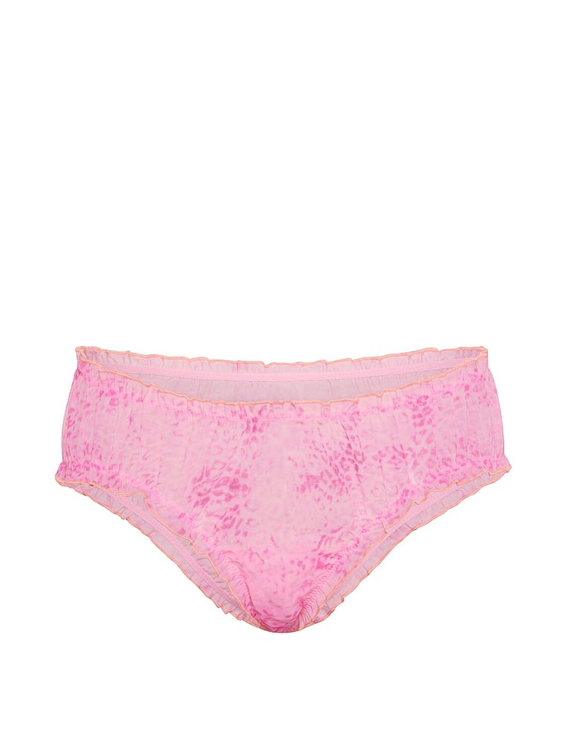 vs Pink PINK Wink&trade; Ruﬄe Cheeky Panty Coconut Pink Leopard Print 3 of 3 