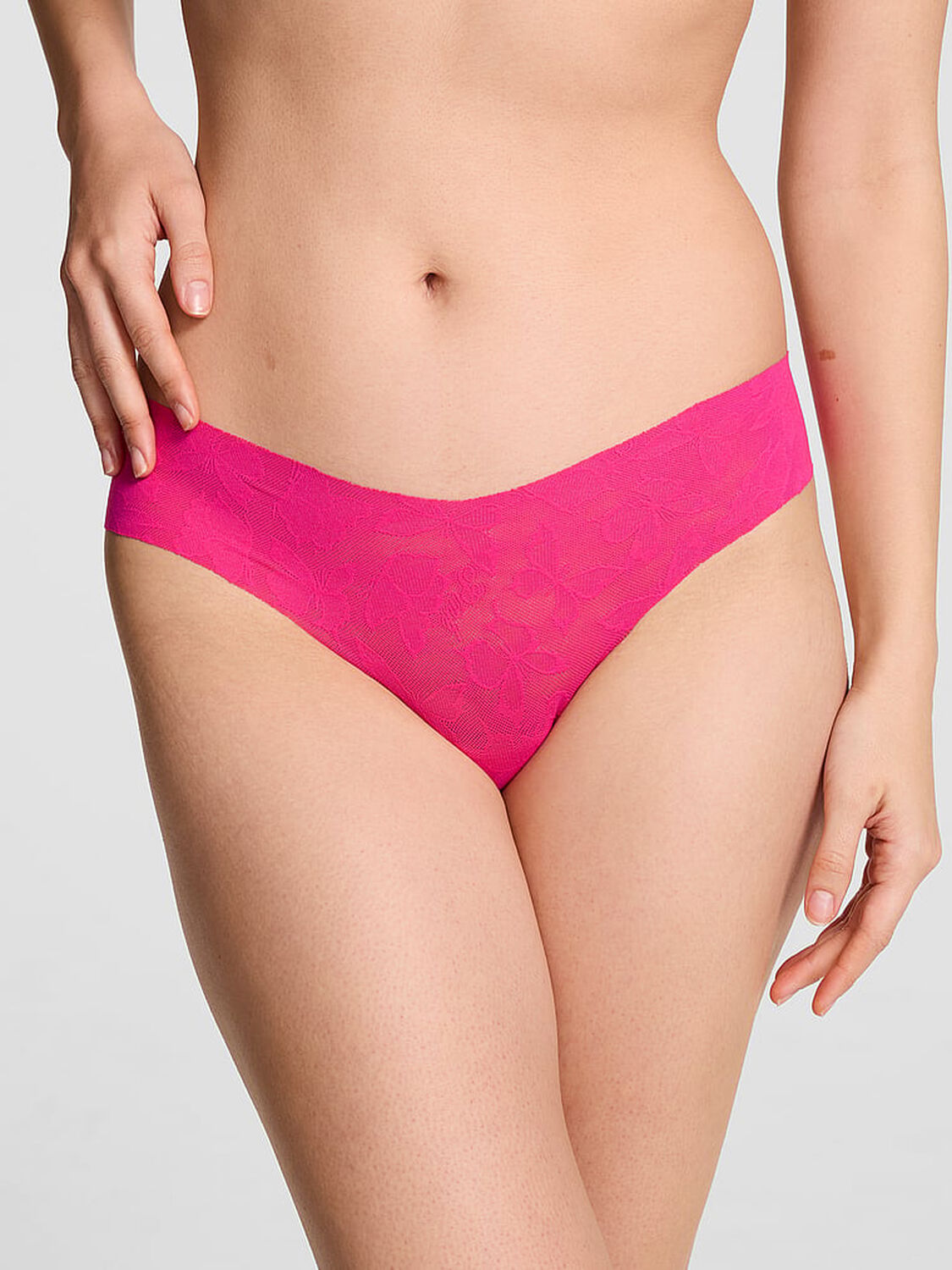 vs Pink No-Show Thong Panty Hot Stuff 1 of 3 