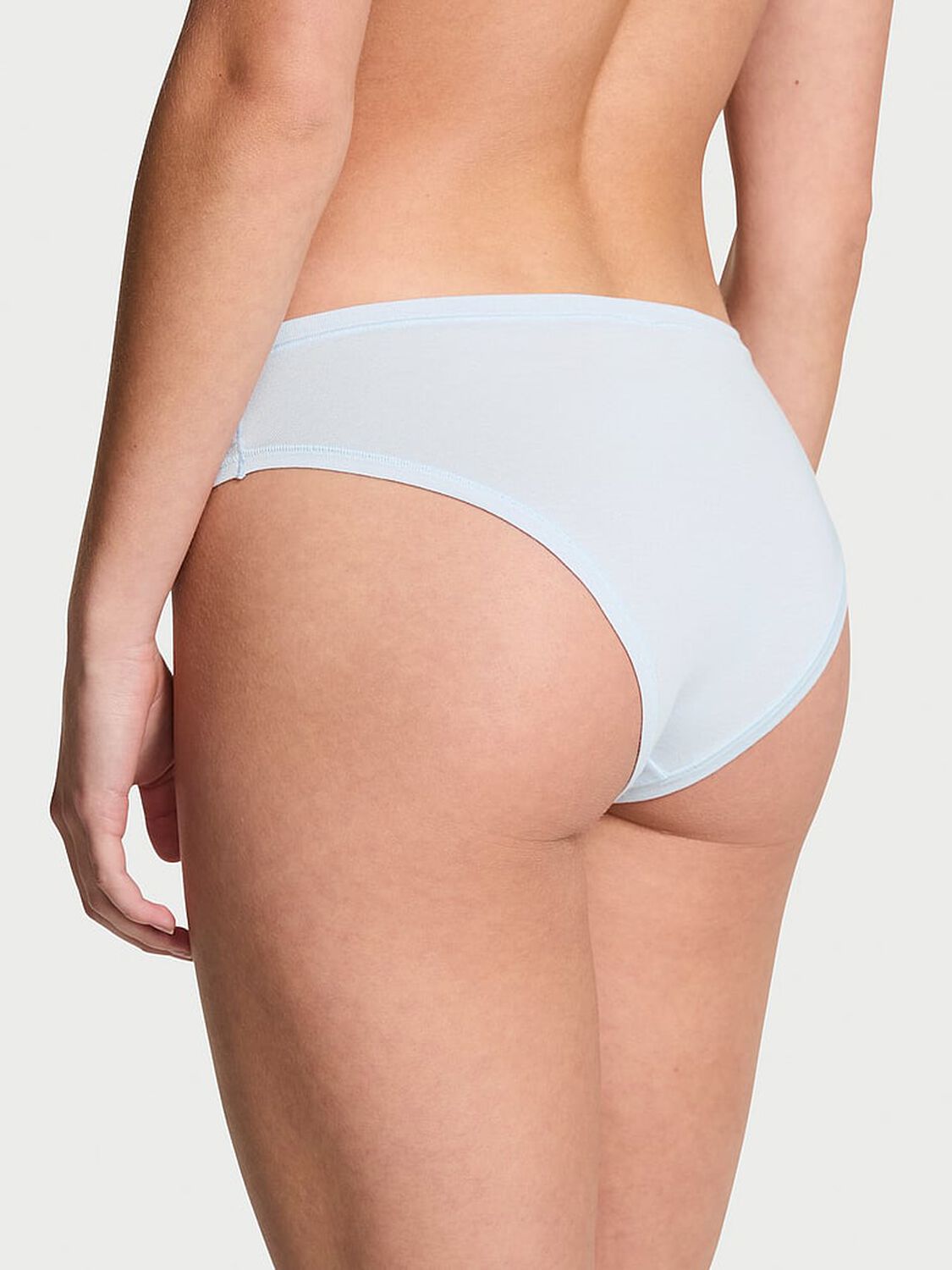 vs Pink Cotton Cheeky Panty Hydrangea Blue W Pink Graphic 2 of 3 