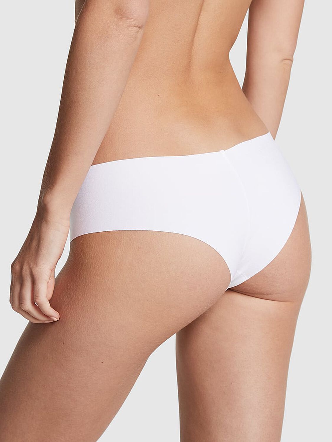 vs Pink No-Show Cheeky Panty Optic White 2 of 3 