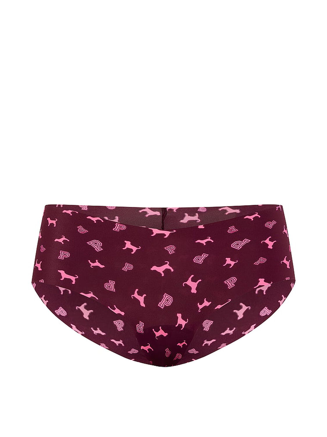vs Pink No-Show Hiphugger Panty Wild Rose Logo Dog 3 of 3 