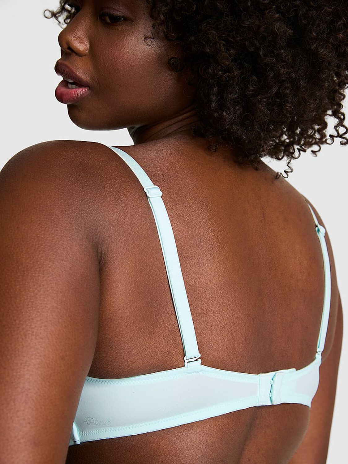 vs Pink Wear Everywhere Wear Everywhere Push-Up Wireless Bra Spray Blue 2 of 3 