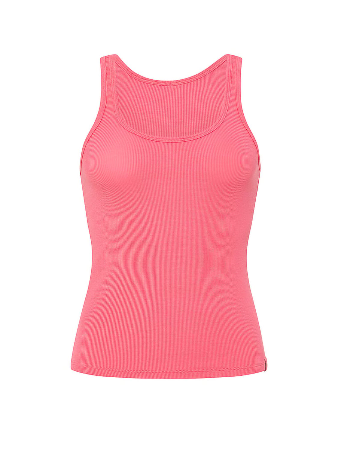 vs Pink Relaxed Rib Boyfriend Tank Top Vivid Pink 3 of 3 
