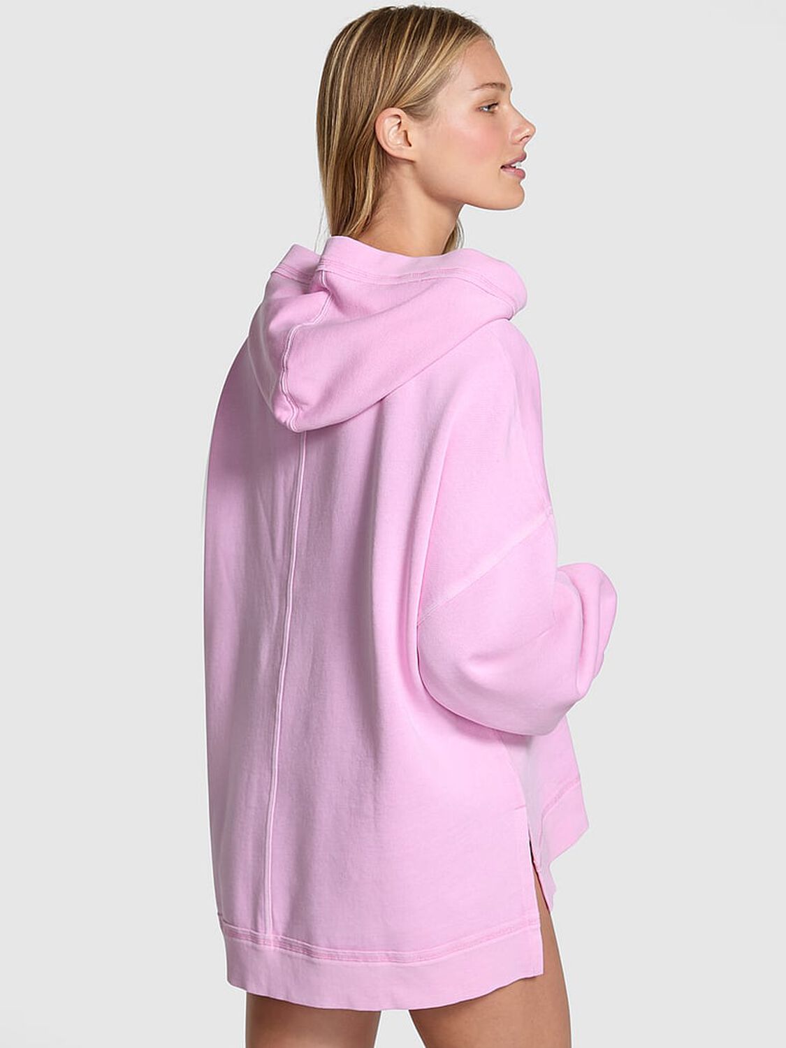 vs Pink Ivy Fleece Tunic Hoodie Hushed Lilac 2 of 3 