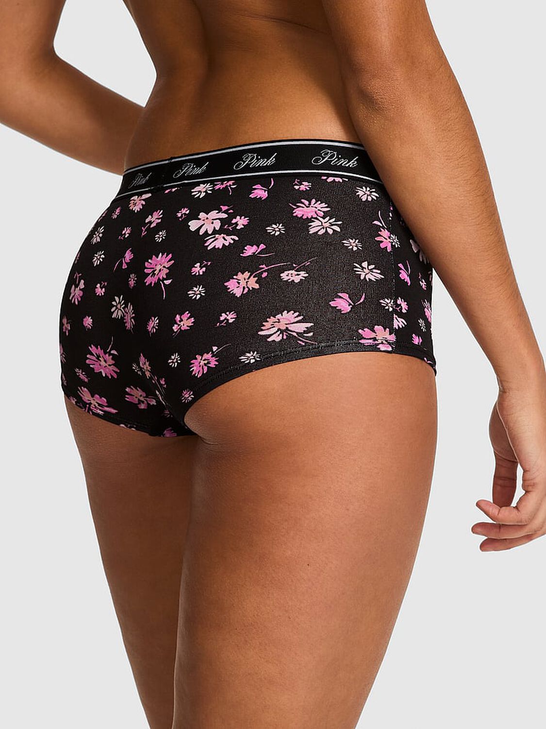 vs Pink Logo Cotton Shine Boyshort Panty 2 of 3 