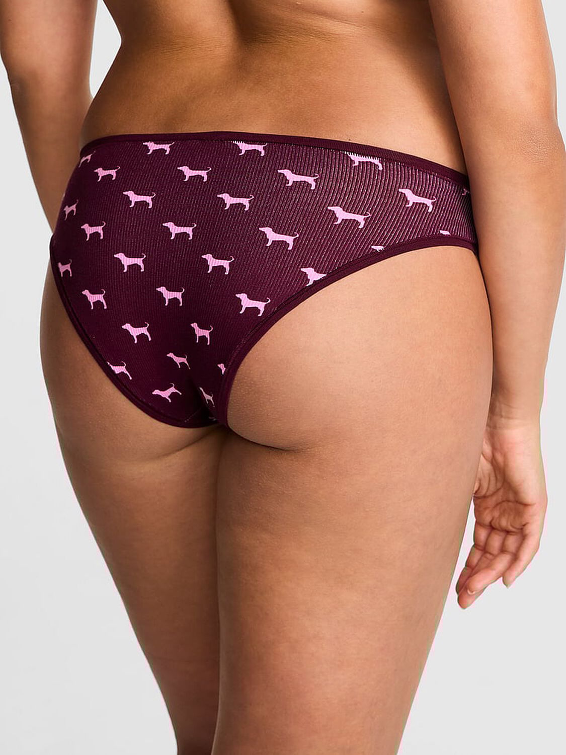 vs Pink Cotton Cheeky Panty Wild Rose Dog Print 2 of 3 