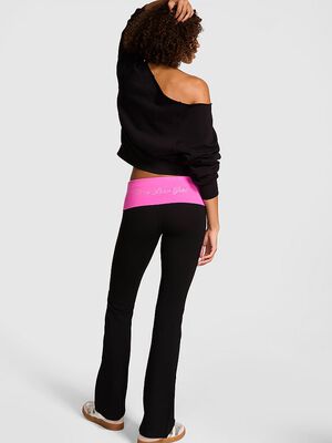 All-Day Cotton Foldover Flare Leggings