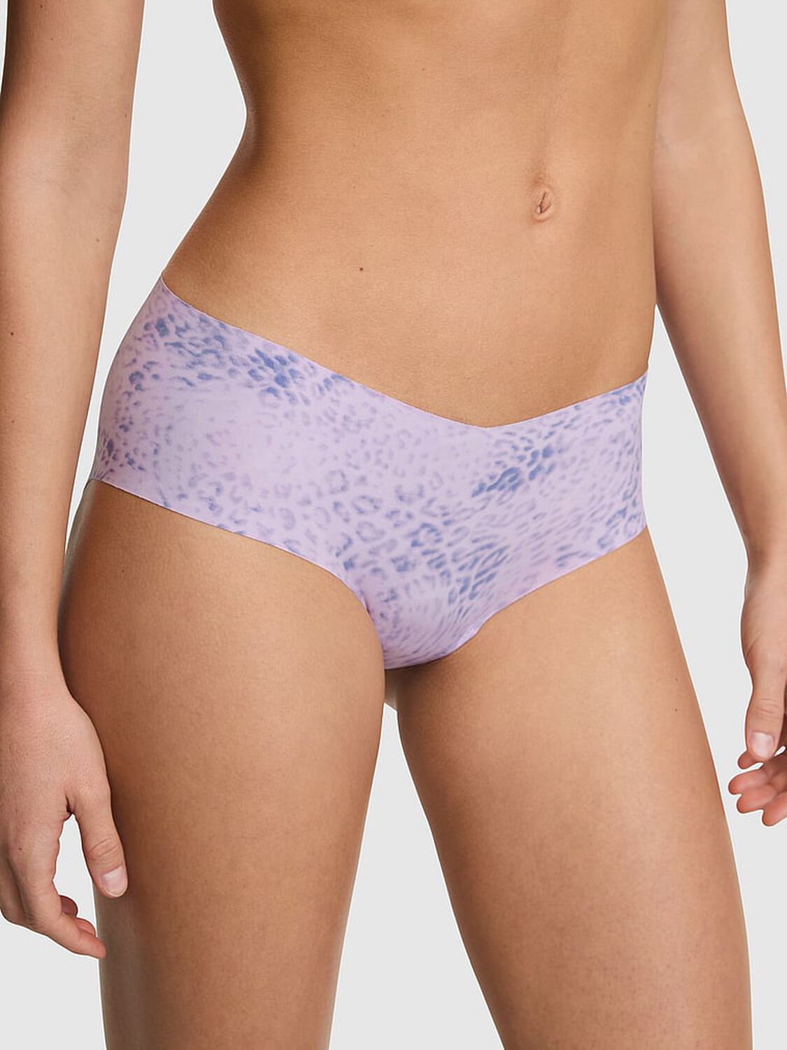 vs Pink No-Show Hiphugger Panty Tinted Lilac Leopard 1 of 3 