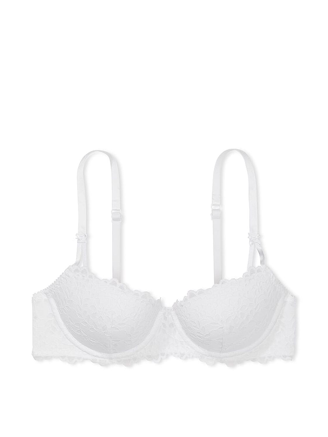 vs Pink Wink Push-Up Balconette Bra Optic White 3 of 4 