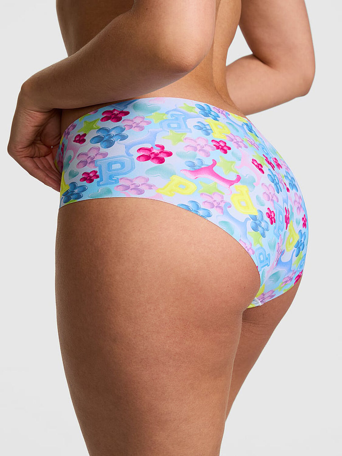 vs Pink No-Show Hiphugger Panty Blue Jellies Print 2 of 3 