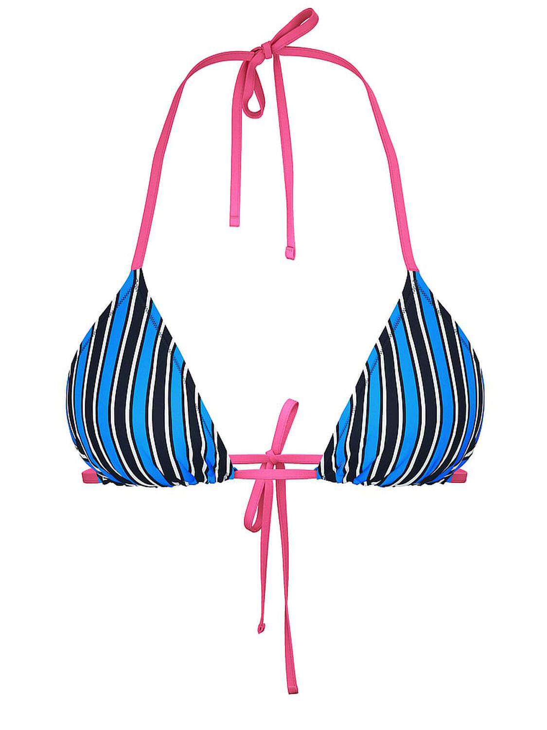 vs Pink Triangle String Bikini Top Limited Edition Blue Stripe 3 of 3 