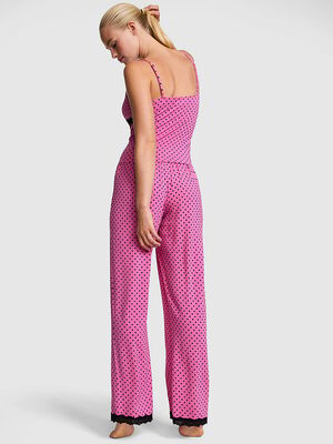 Modal Lace-Trim Cami & Pants Pajama Set