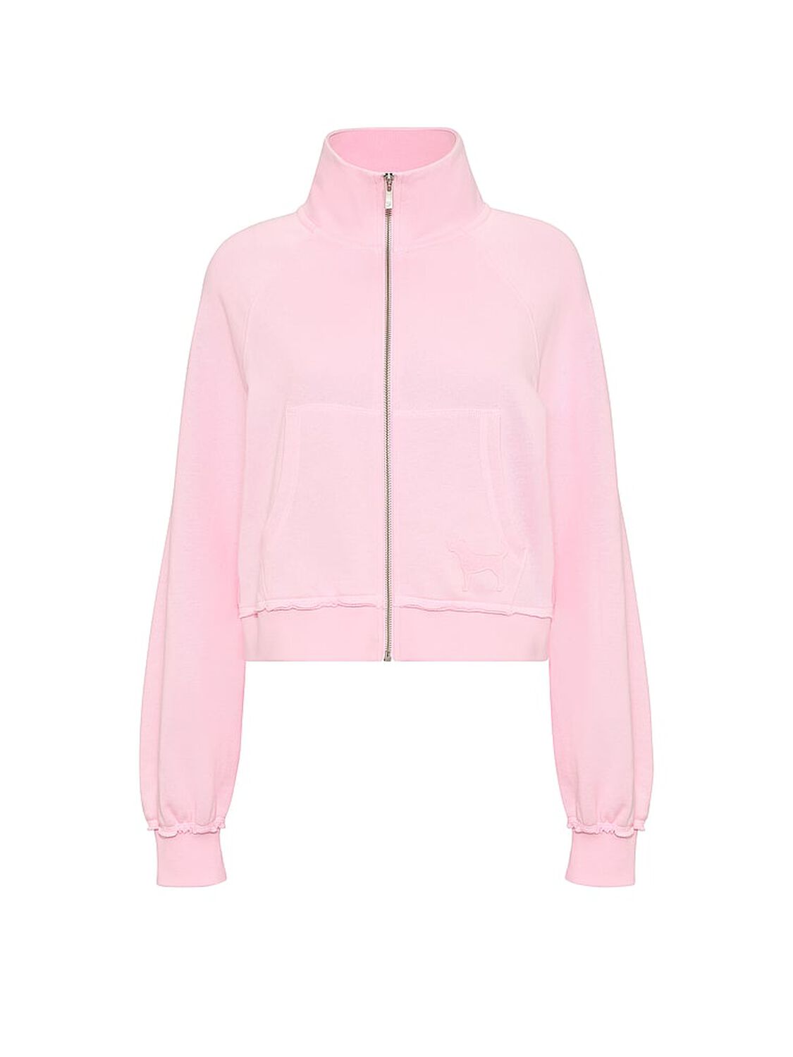 pink Pink Campus Terry&trade; Mock-Neck Full-Zip Sweatshirt Coconut Pink 3 of 4 