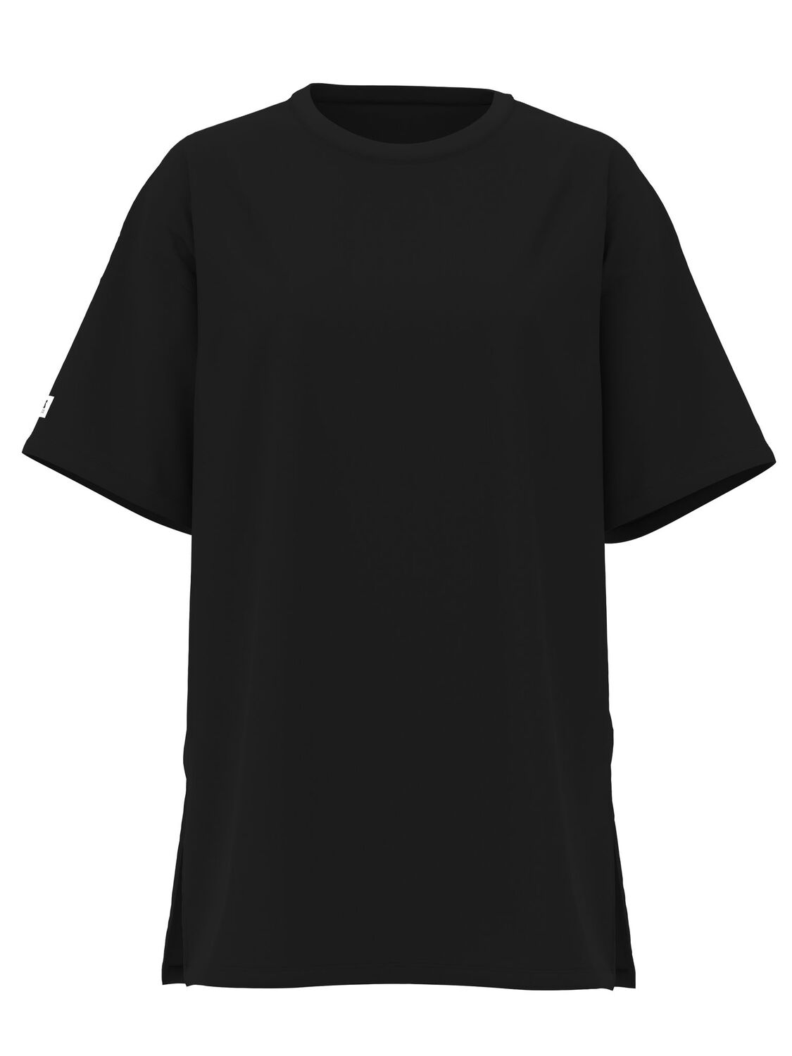 vs Pink Cotton Oversized Side-Slit Sleepshirt Black 3 of 3 