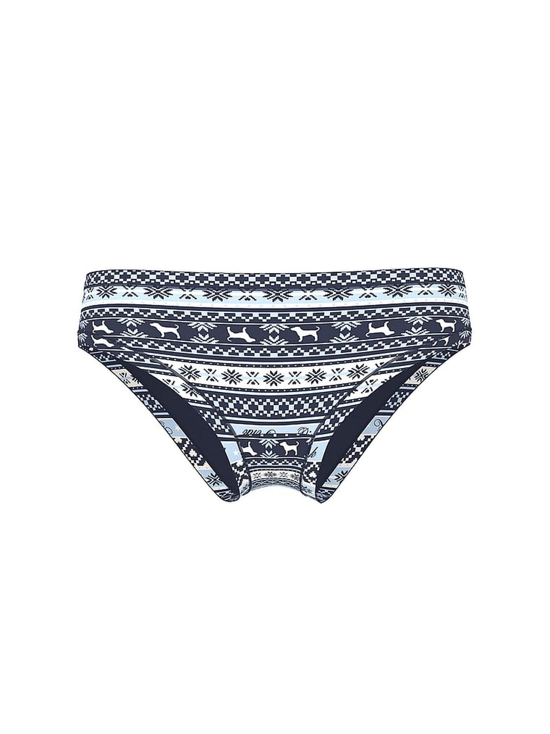 vs Pink Cotton Cheeky Panty Blue Fairisle Print 1 of 2 
